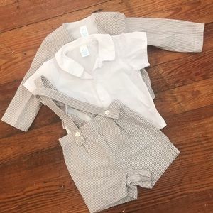 Boys 3 Piece Seersucker Suit